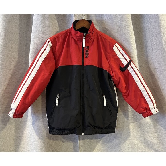 Vintage‎ Nike Reversible Full Zip Jacket Coat Youth Boys Medium 10-12